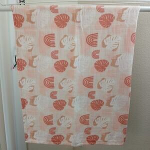 Sweet Sweet Honey Hawaii Bamboo Swaddle Blanket 45" x 43" pink rainbows tropical